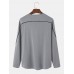 Men Solid Color Breathable Quick Dry Round Neck Long Sleeve T  Shirt